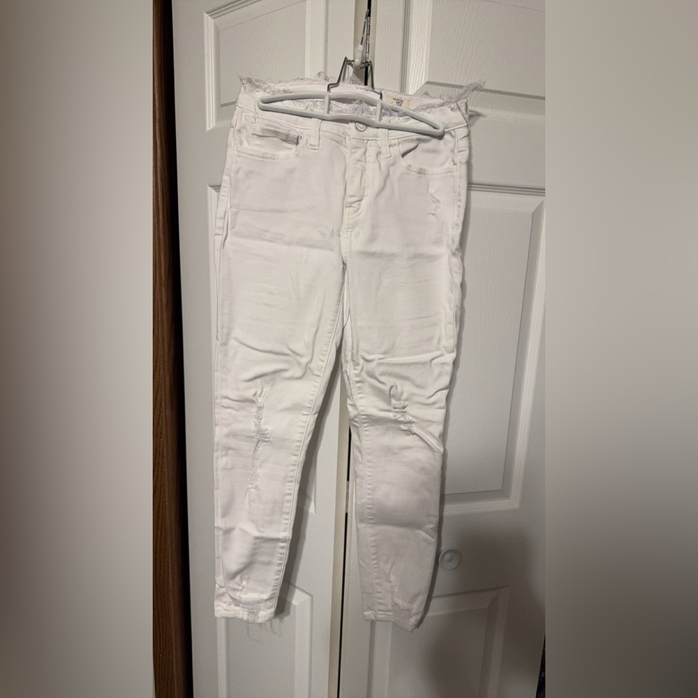 White Skinny Distressed Jeans